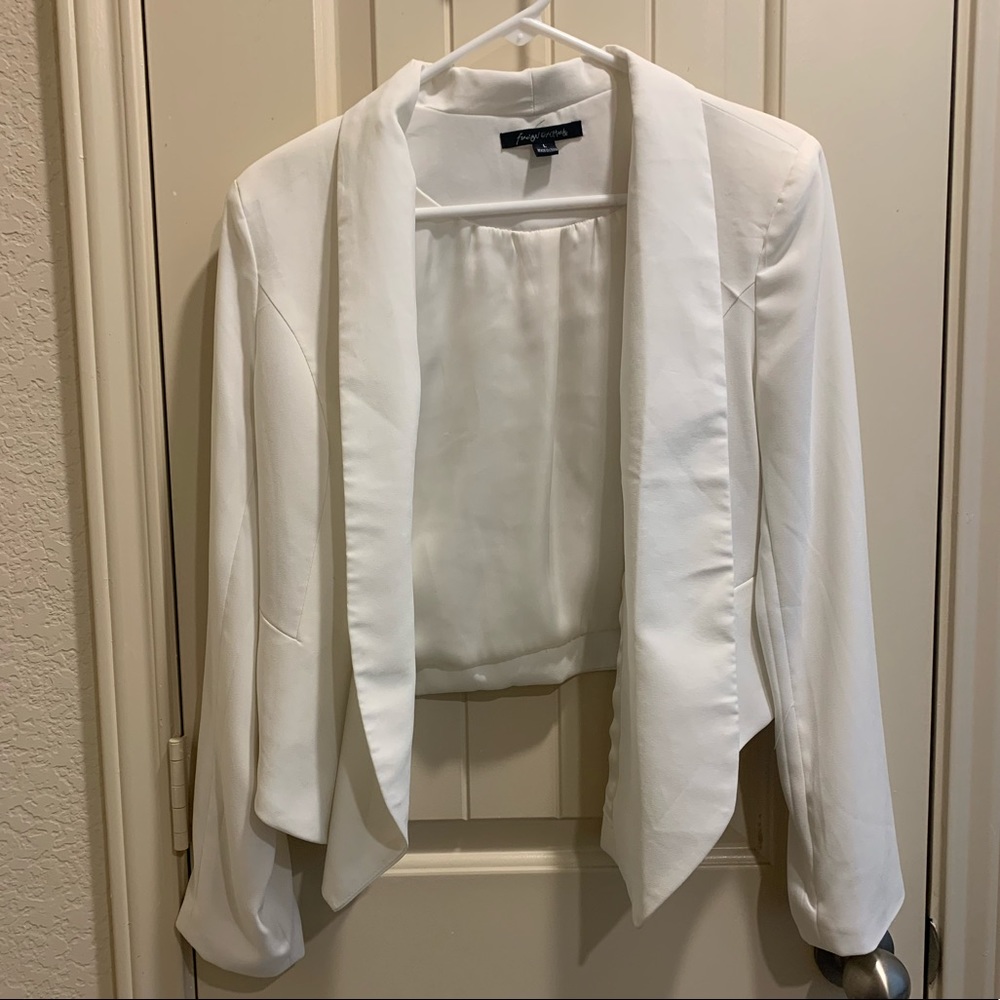 White foreign exchange blazer